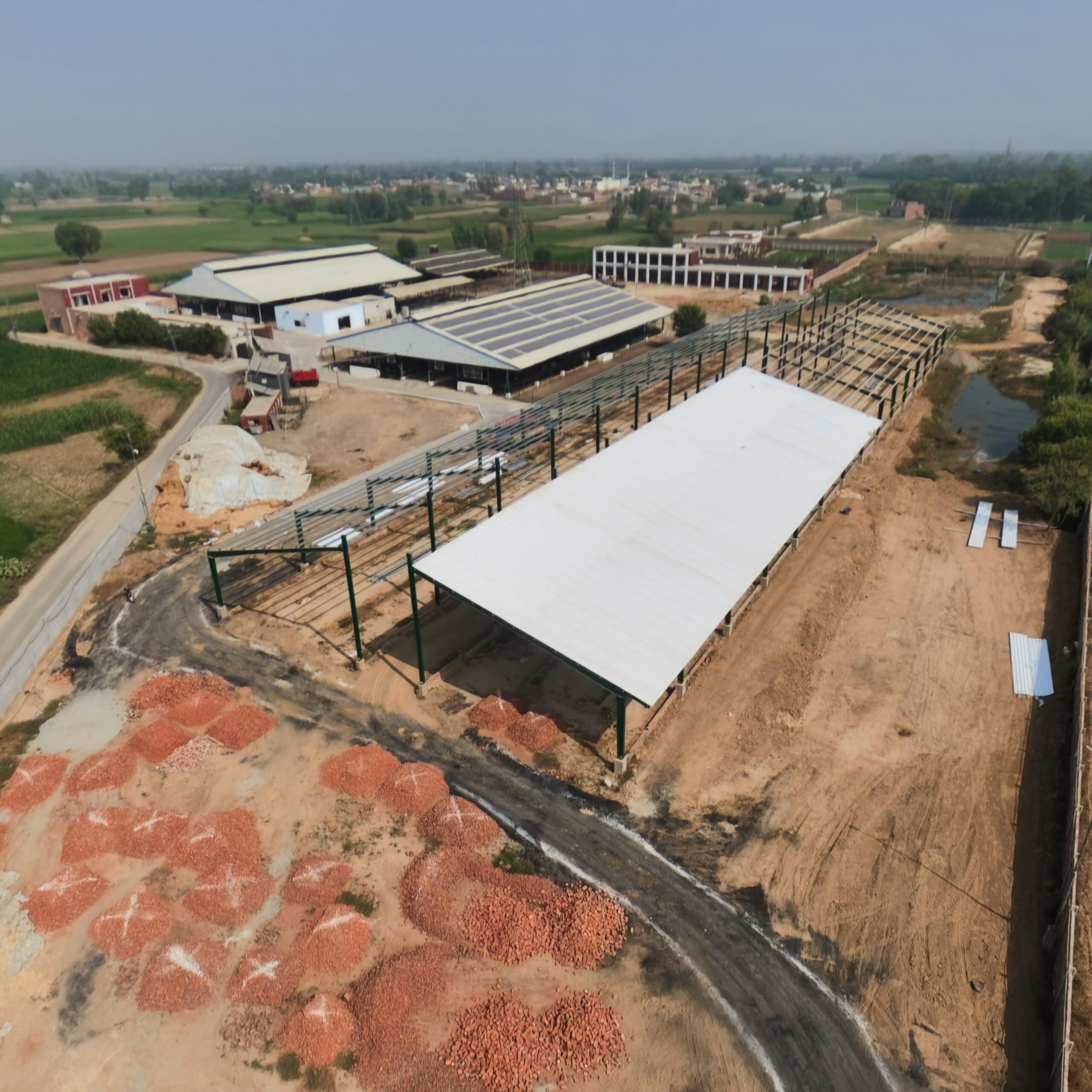 Aerial view of Gulshan Farms, Kasur